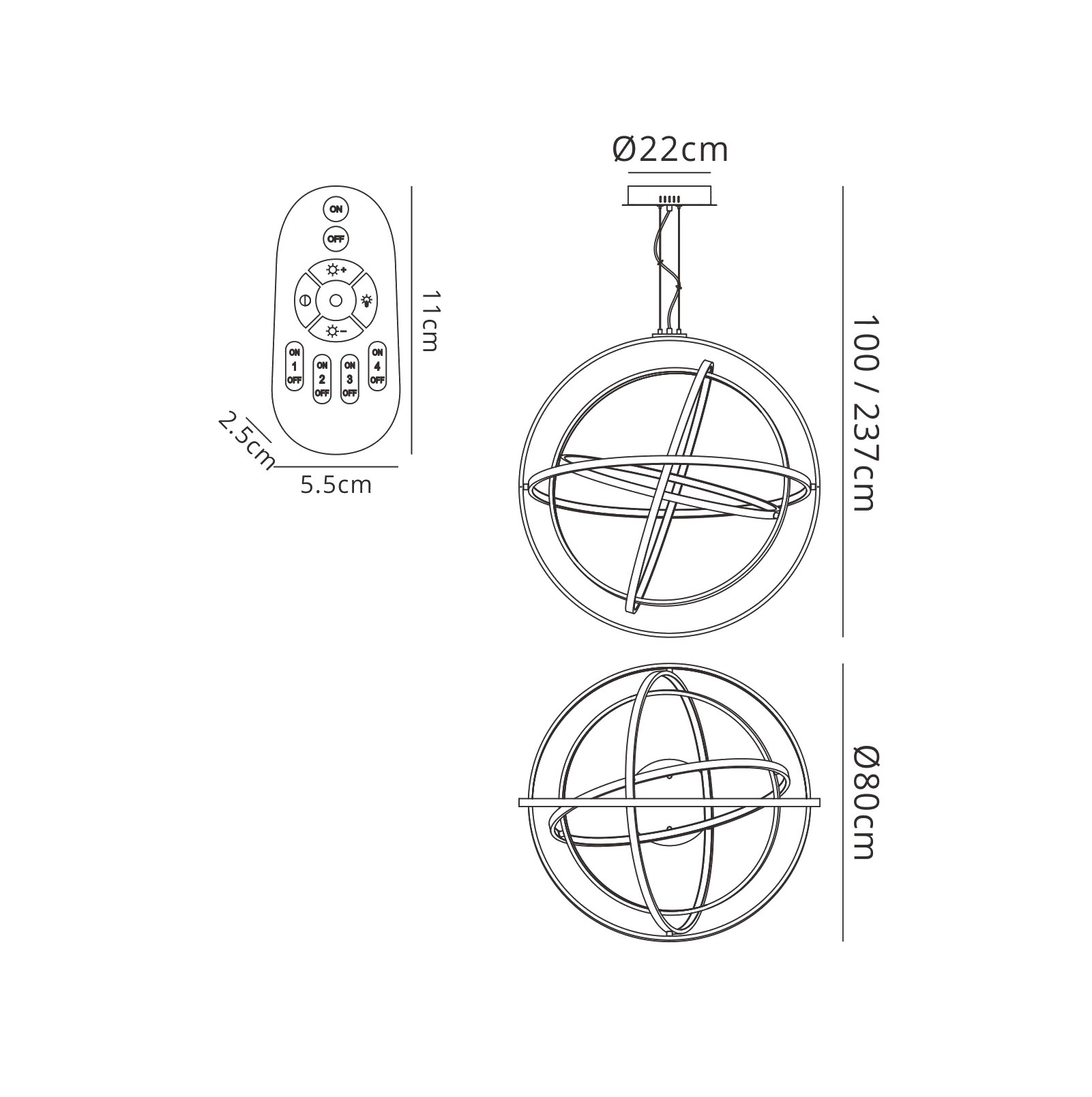 Orbital Ceiling Lights Mantra Ring Pendants
